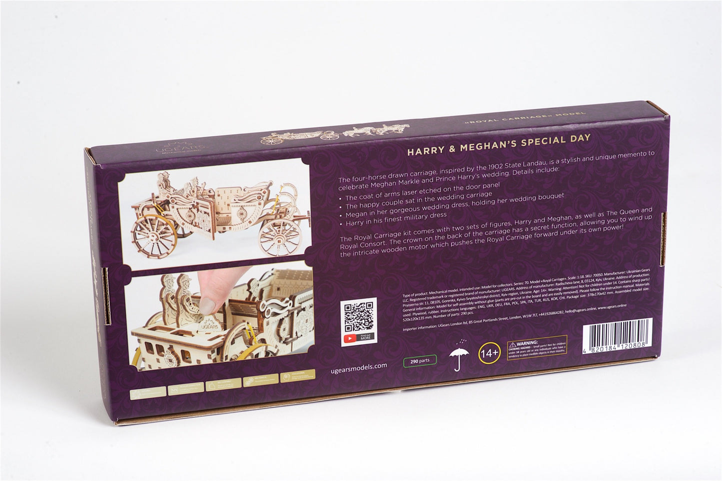 3D Palapeli - 290 palaa - Royal Сarriage - 3Dpalapelit.com
