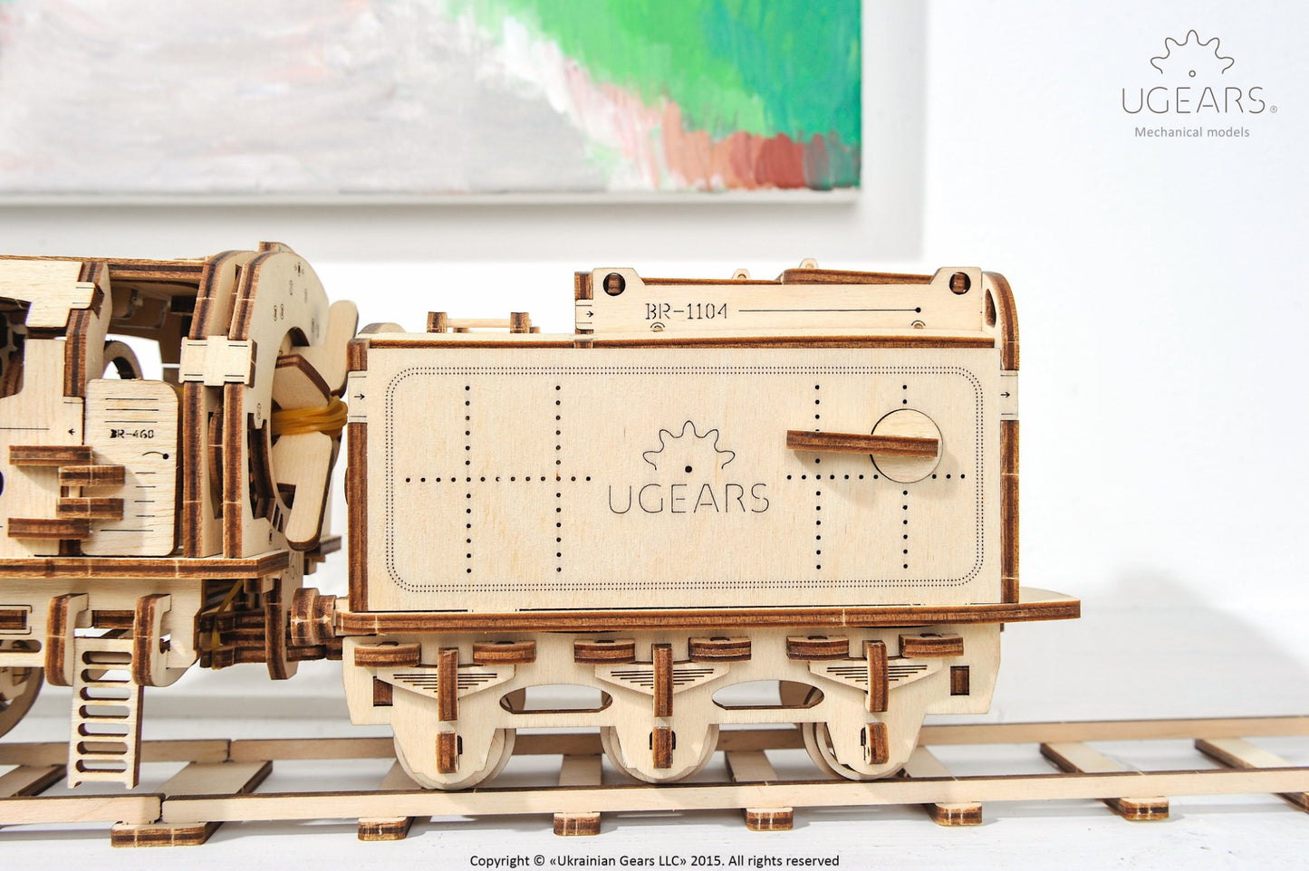 3D Palapeli - 443 palaa - Steam Locomotive with Tender - 3Dpalapelit.com