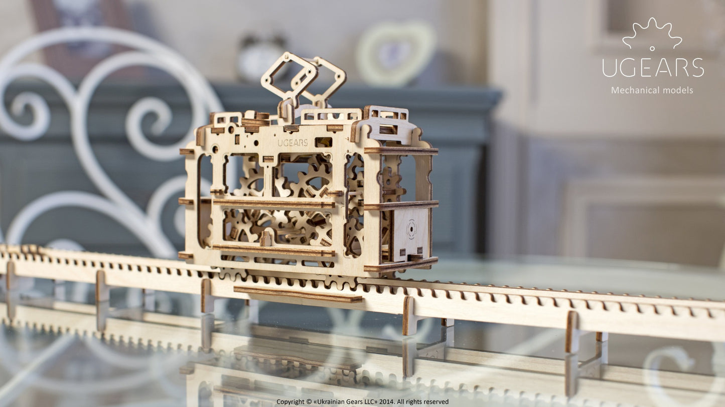 3D Palapeli - 154 palaa - Raitiovaunu kiskoilla - 3Dpalapelit.com