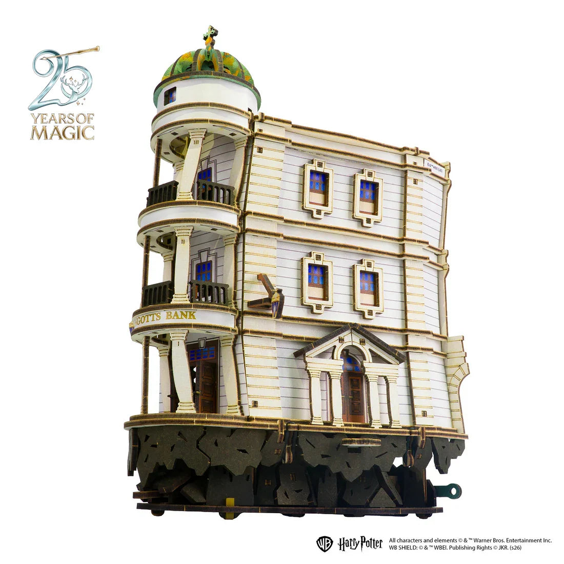Ugears Harry Potter™ Gringotts™ Bank Marble Run – puinen 3D-palapeli, 1000 osaa