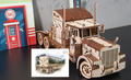 Ugears Heavy Boy Truck -kuorma-auto perävaunulla – puinen 3D-palapeli