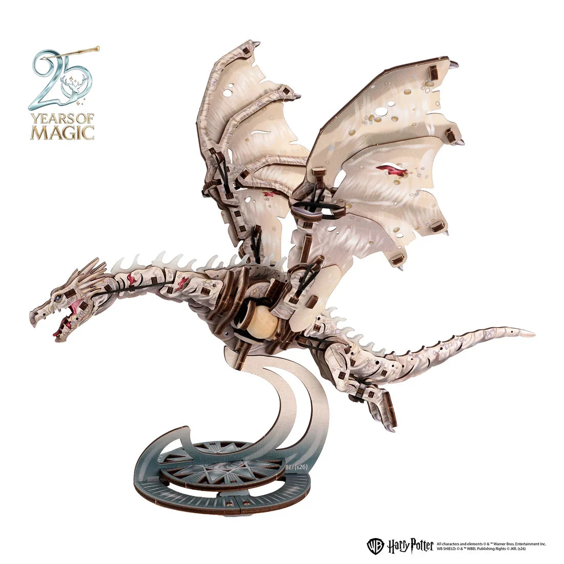 Ugears Harry Potter™ Ukrainian Ironbelly Dragon – puinen 3D-palapeli, 70 osaa