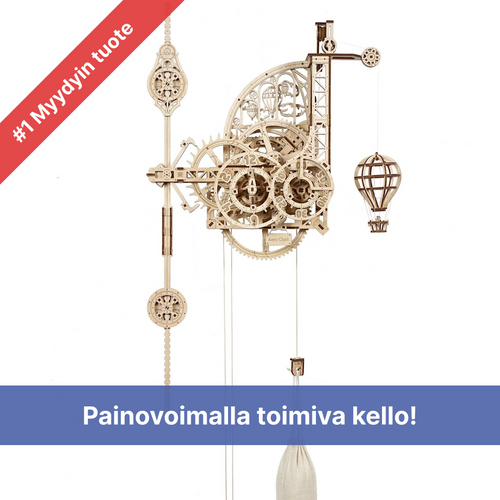 Ugears Aero Clock -seinäkello heilurilla – kuva 2