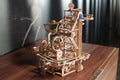 Ugears Marble Run Spiral Hoist -kuularata kierrehissillä – puinen 3D-palapeli, 266 osaa