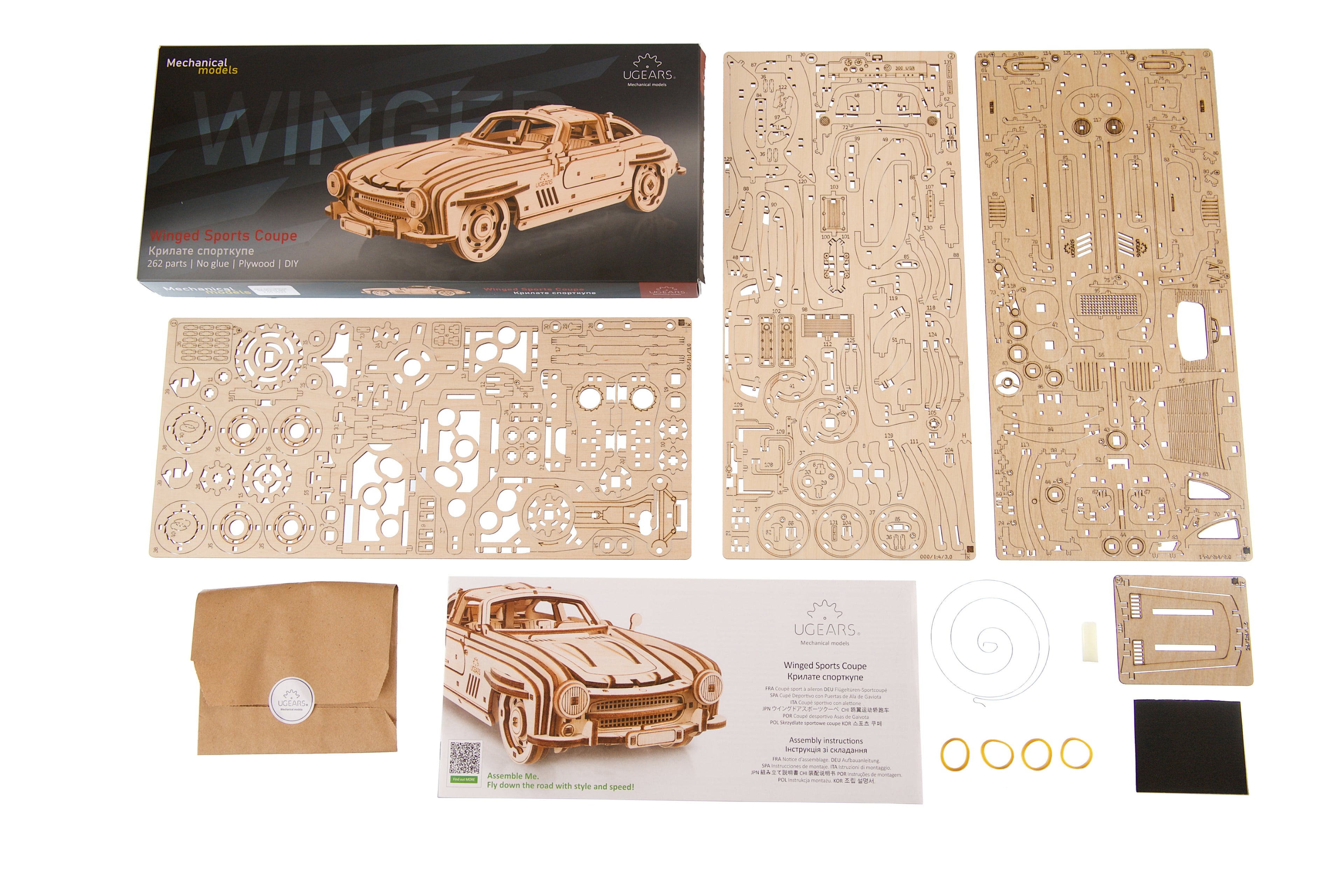 3D palapeli - Siivekäs Coupe Urheiluauto