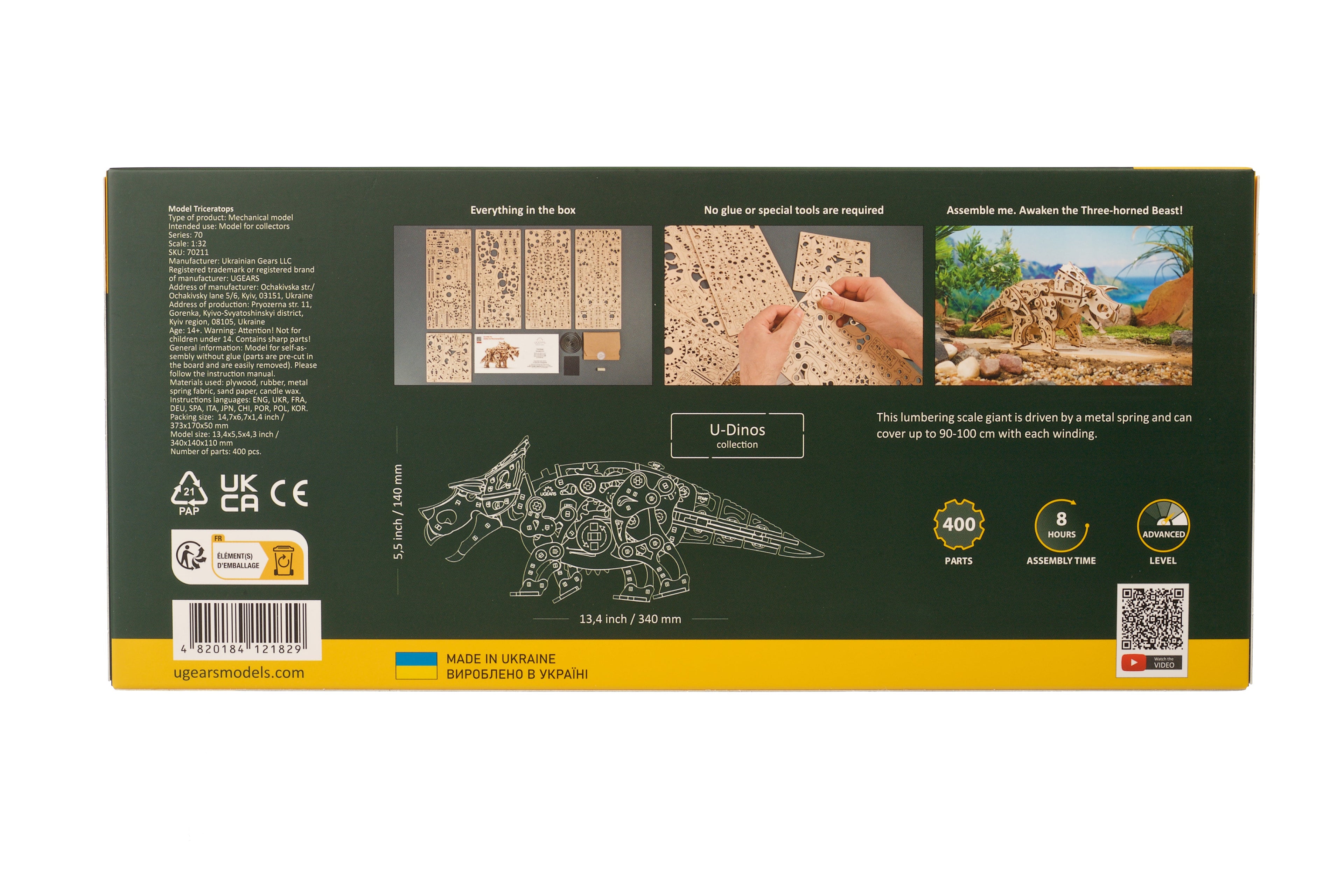 3D palapeli - Triceratops