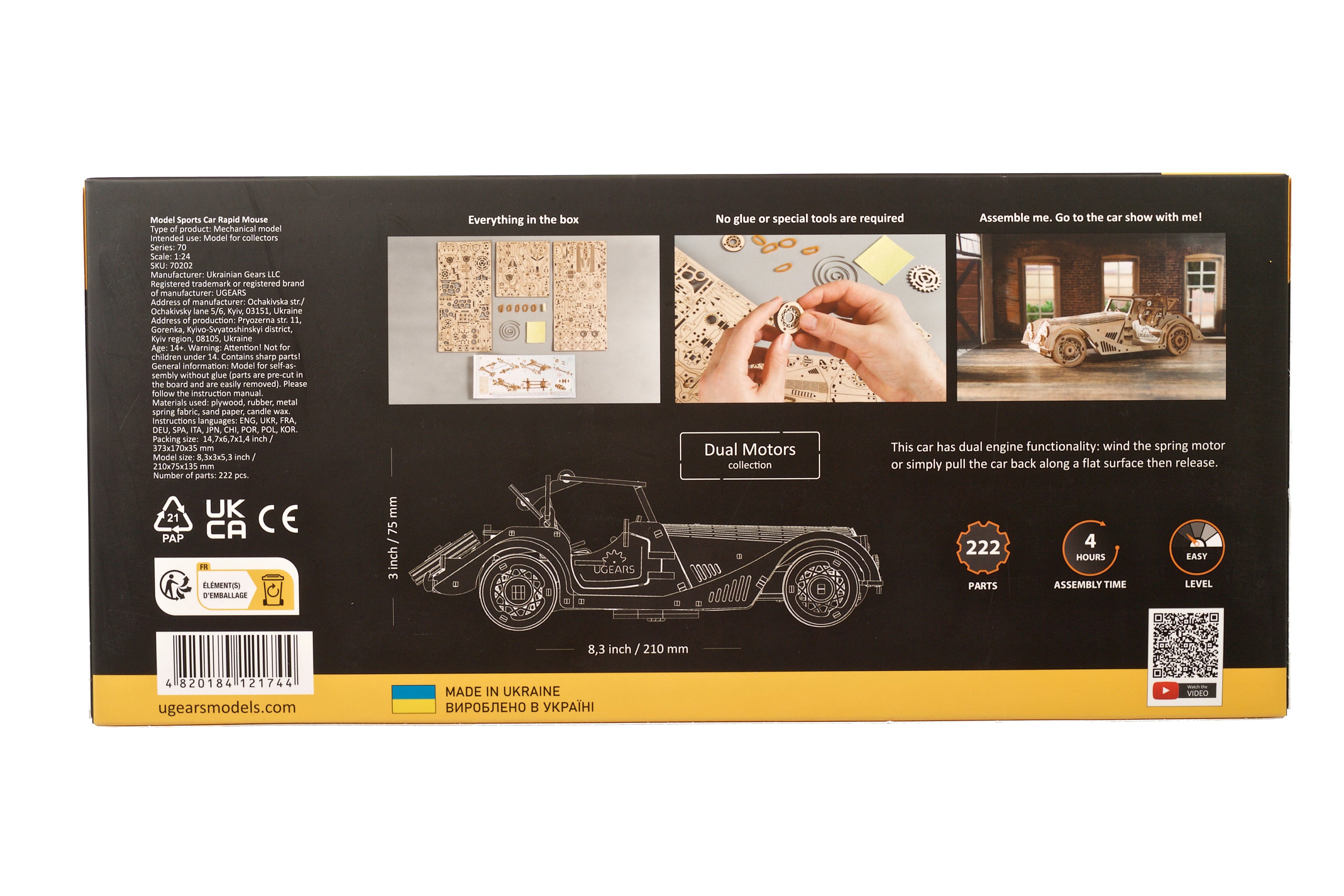 3D palapeli - Urheiluauto Rapid Mouse