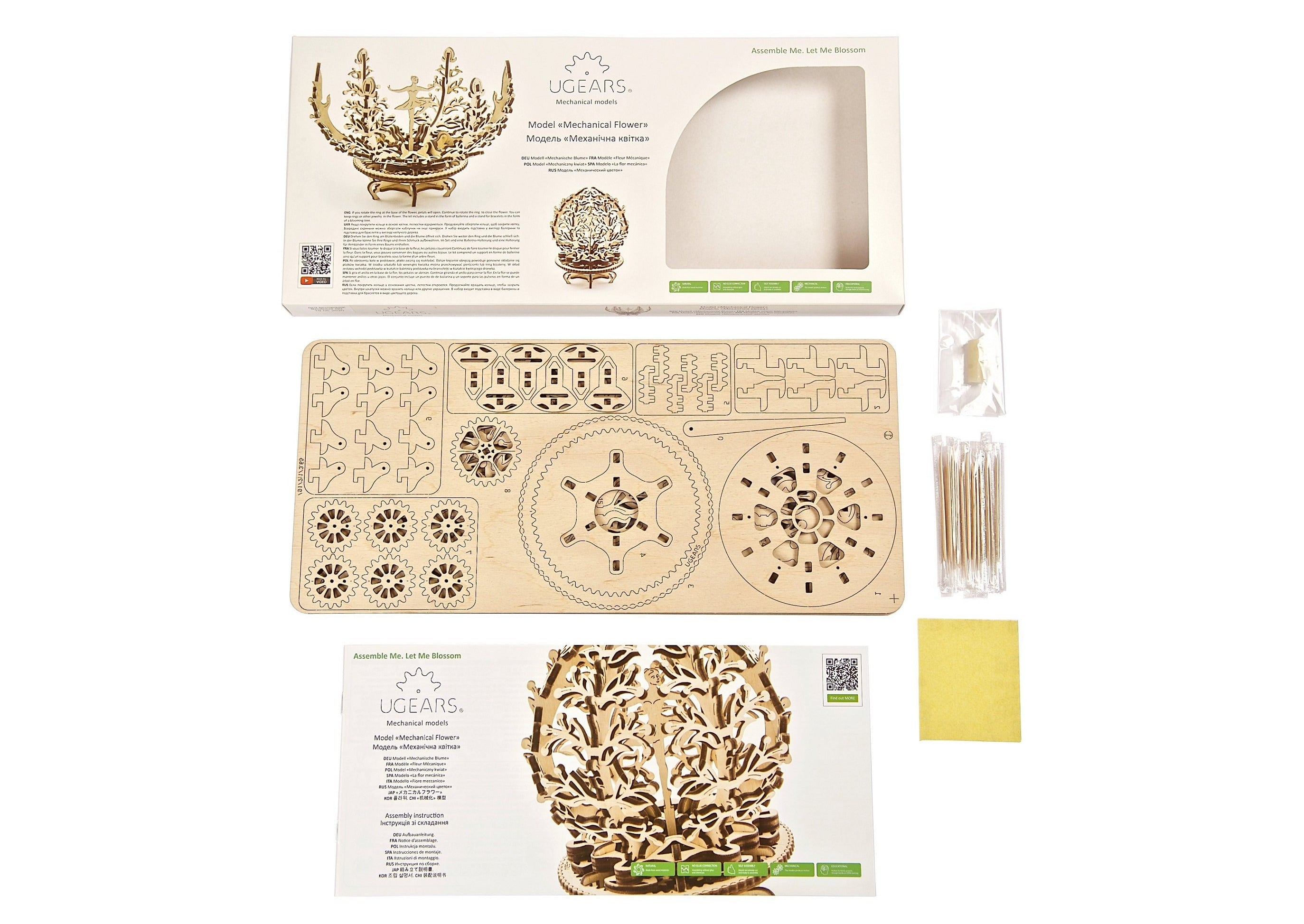 3D Palapeli - 101 palaa - Mekaaninen kukka - 3Dpalapelit.com