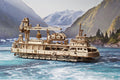 Ugears Research Vessel -tutkimusalus – puinen 3D-palapeli, 575 osaa