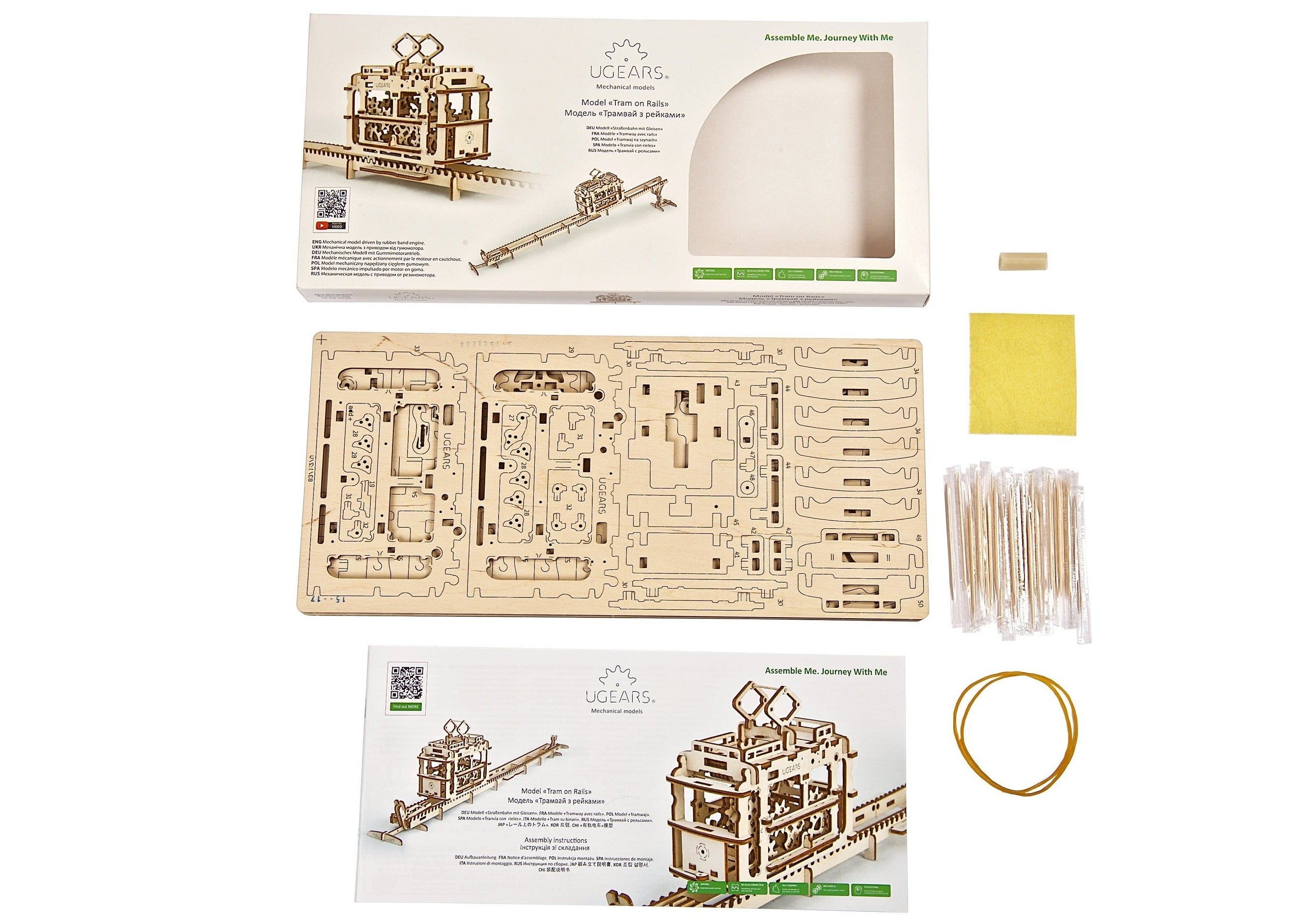 3D Palapeli - 154 palaa - Raitiovaunu kiskoilla - 3Dpalapelit.com