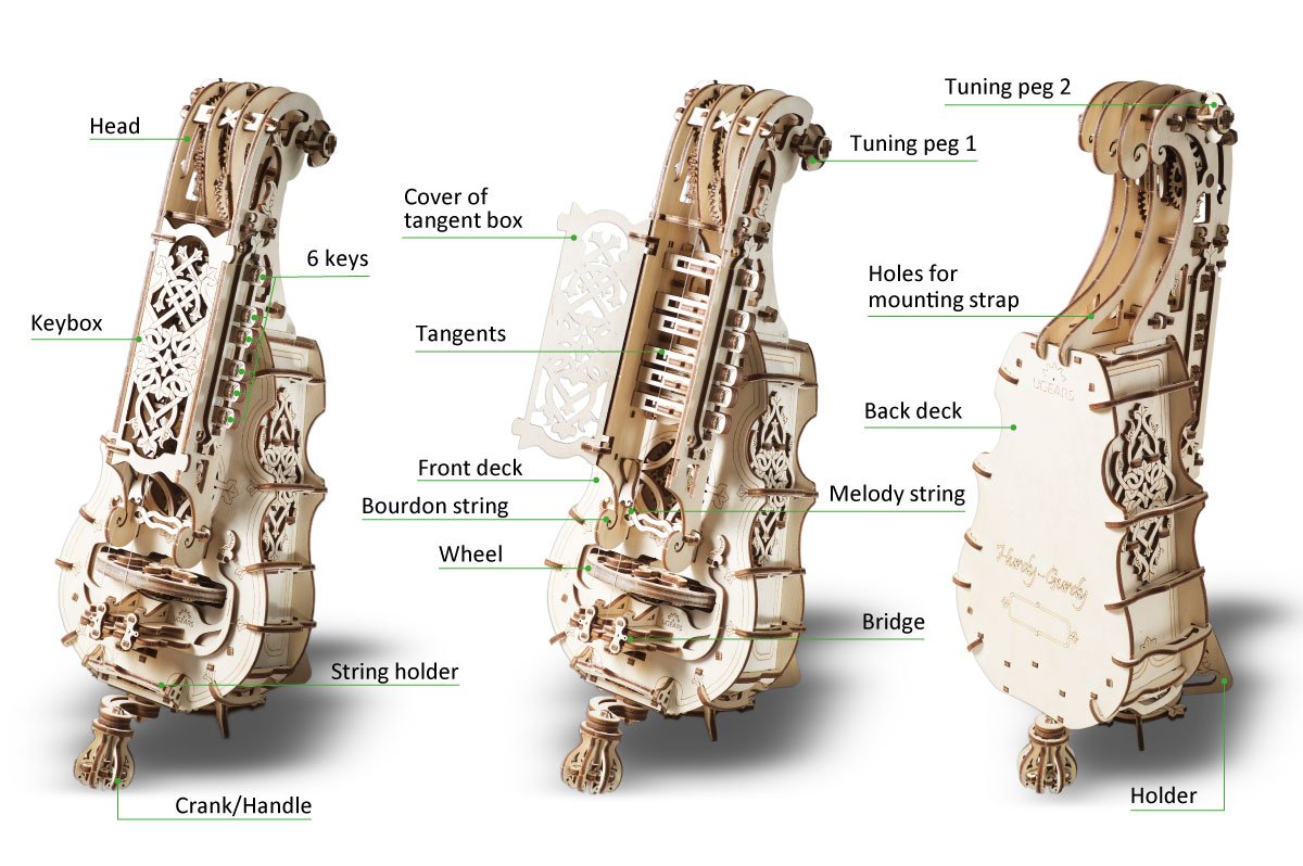3D Palapeli - 292 palaa - Hurdy-Gurdy - 3Dpalapelit.com