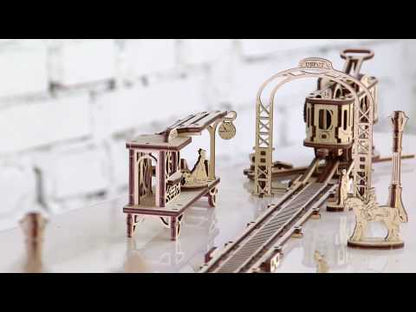 3D palapeli - Raitiovaunu kiskoilla